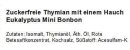 500 gr. Thymian mit einem Hauch Euka Bonbon zuckerfrei