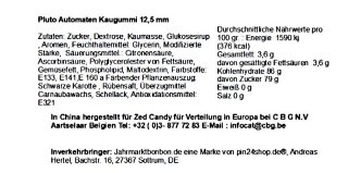Pluto Kaugummi 12,5 mm von ZED Candy 1 kg Automaten geeignet