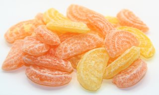 500 gr. Fruchtschnitten Orange und Zitrone ein bekanntes Bonbon von Jahrmarktbonbon