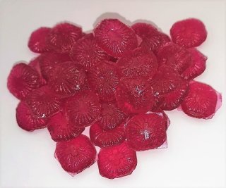 1 kg. Zuckerfreies Cachou Bonbon Rot mit einem Hauch Lakritz in Miniform nur von Jahrmarktbonbon