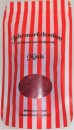 100 gr. Zuckerfreies Cachou Bonbon Rot mit einem Hauch Lakritz in Miniform nur von Jahrmarktbonbon