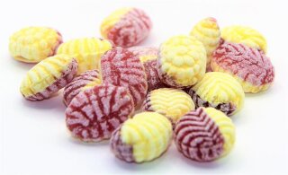 50 gr. KIBA Kirsch Banane Cocktail Bonbon von Jahrmarktbonbon