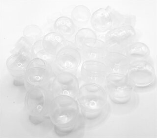 10 Leerkapseln zum Selberfüllen 25-32 mm verbunden für Kaugummi-und Warenautomaten