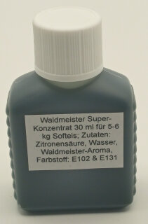 30 ml. Waldmeister Superkonzentrat für 5-6 Kg. Softeis- Jahrmarktqualität